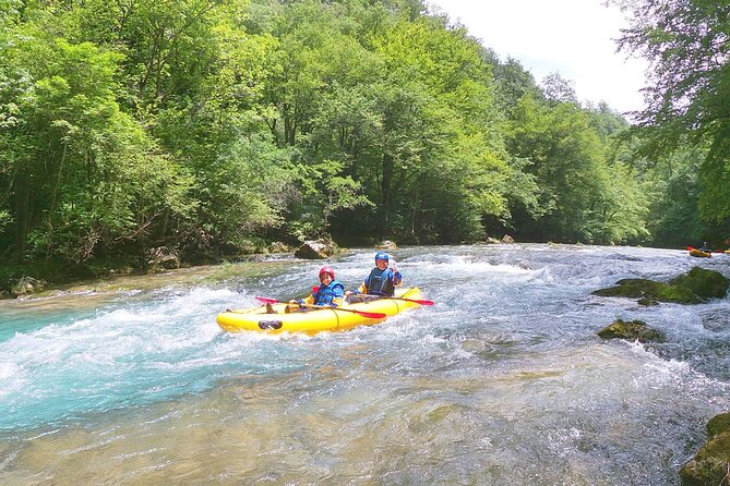Kayaking on Upper Mreznica River - Slunj, Croatia - Warm pools, jumps, and natural slides