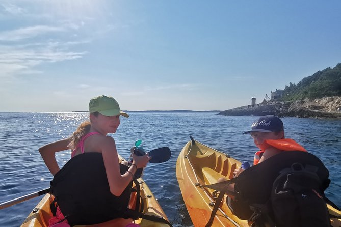 Kayaking to Island Saint Jerolim with snorkeling activitie - Paddling from Štinjan toward Saint Jerolim