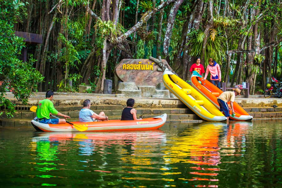 Khao Lak's Little Amazon: Canoe, Trek & Waterfall Day Trip - Rommanee Hot-spring is a calm final stop