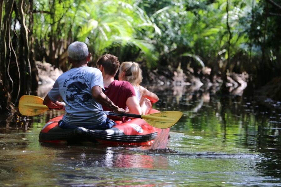 Khao Lak: Sri Phang Nga Canoe and Tam Nang Waterfall Tour - Browsing Takuapa Market with help from your guide
