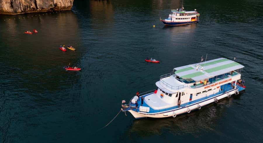 Khao Lak: Twilight Sea Canoe and Glowing Plankton Tour - Getting aboard for lunch and the bay briefing