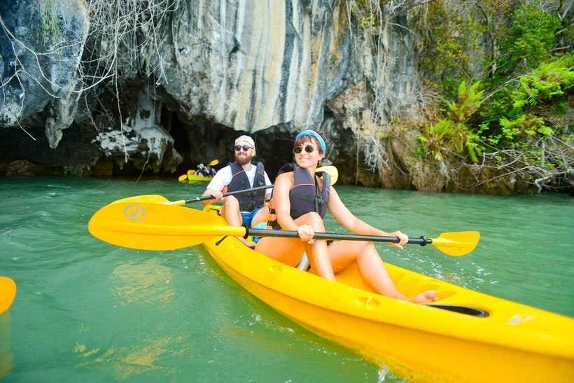 Ko Lanta: Full-Day Mangrove and Sea Cave Kayaking Experience - Koh Talabeng: pirate caves, lunch, and limestone walls