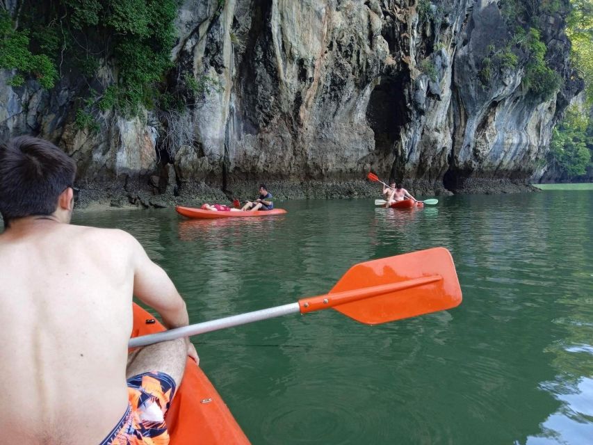 Ko Lanta: Half-Day Kayaking, Talabeng, Sea Cave & Mangrove - Entering the sea cave by rope