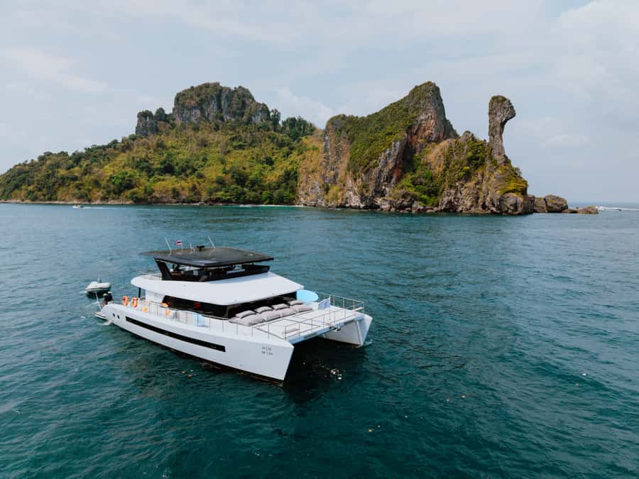 Krabi: 4 Island Premium Yacht with Snorkeling & Clear Kayak - Khao Khanap Nam and the first views of Krabi