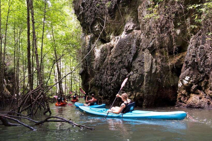Krabi: A Kayaking Odyssey through Din Daeng Mangrove Maze - Ao Thalane Bay starts with open water