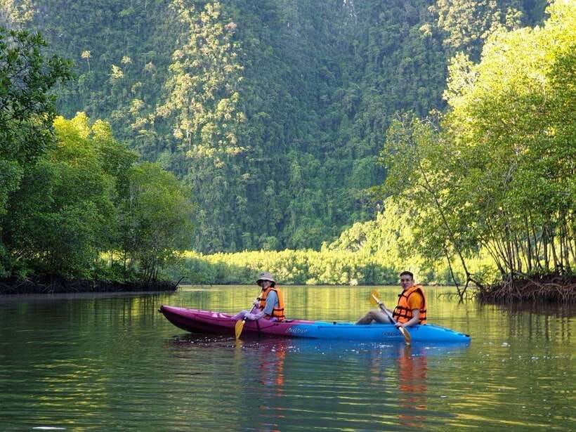 Krabi: A Kayaking Odyssey through Din Daeng Mangrove Maze - Monkey Beach is a possible pause, not a promise