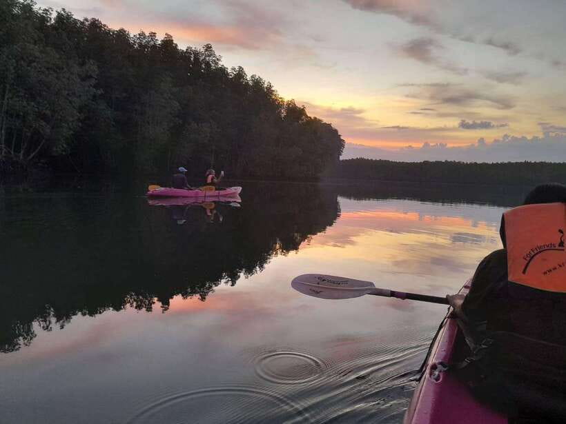 Krabi: Ao Thalane Sunset Kayak adventure (group of 10 max) - BBQ dinner after the paddle