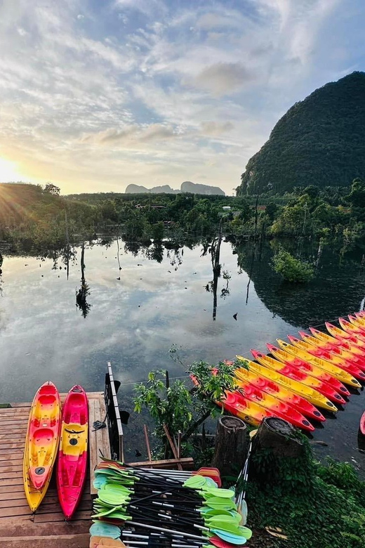 Krabi kayaking and swimming clongrood Tour - Paddling through Klong Root’s clear water