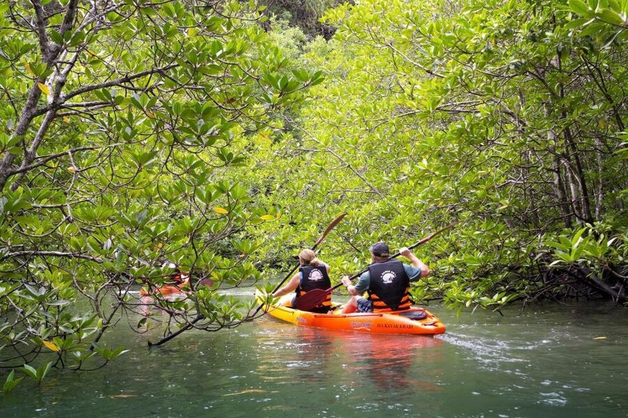 Krabi: Private Sea Kayaking in Ao Thalane and Hong Island - Adding Hong Island, Pelay Beach, and the lagoon