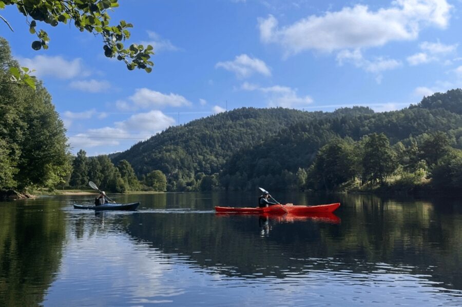 Kristiansand: River Kayaking Adventure - Paddling with the current through forest and quiet water