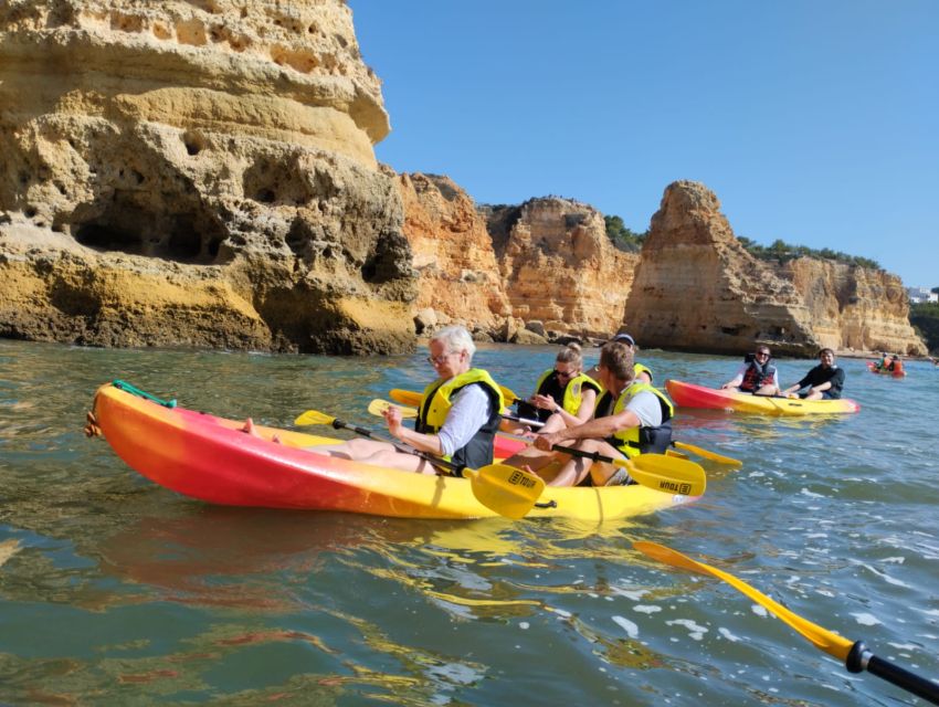 Lagoa: Benagil Cave and Marinha Beach Guided Kayaking Tour - What the $34 price includes