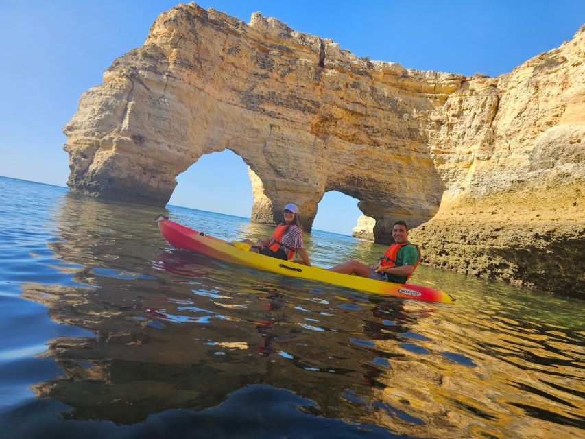 Lagoa: Benagil Cave and Marinha Beach Guided Kayaking Tour - Entering Benagil Cave
