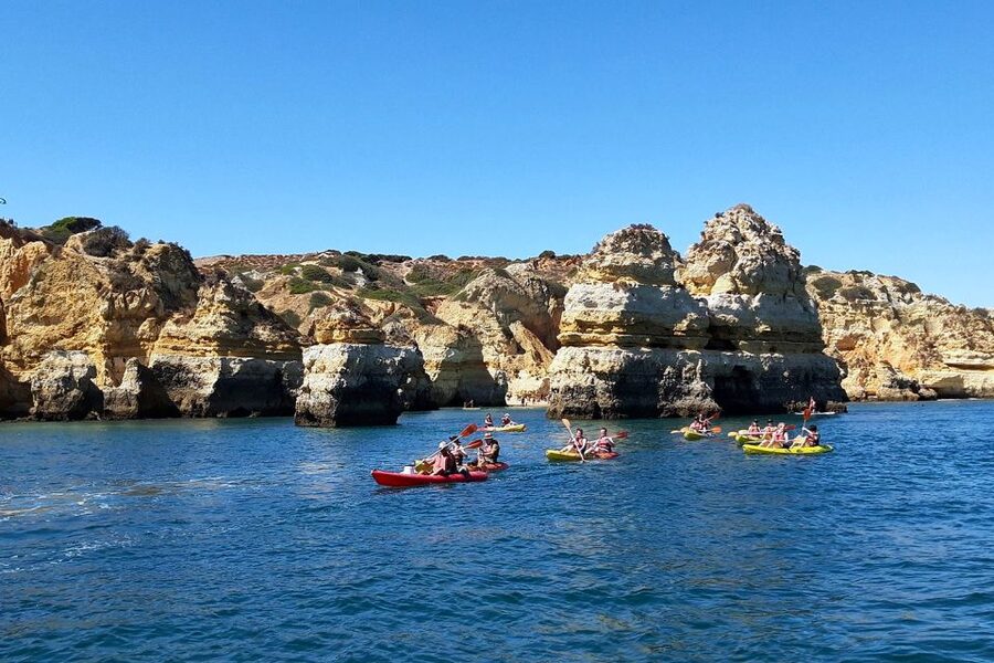 Lagos: Guided Kayak Tour - Entering the caves and arches of Ponta da Piedade