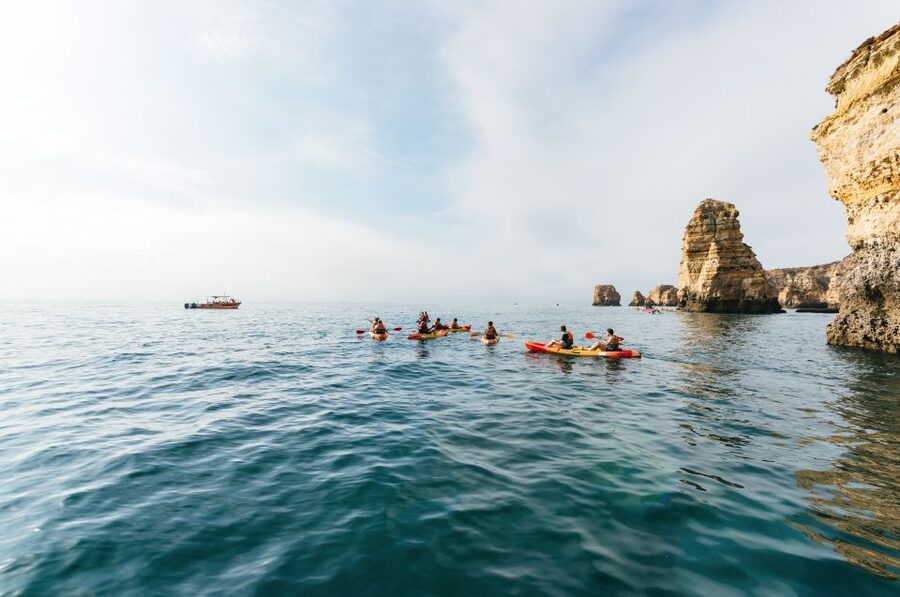 Lagos: Kayak Experience - A swim stop after the paddling