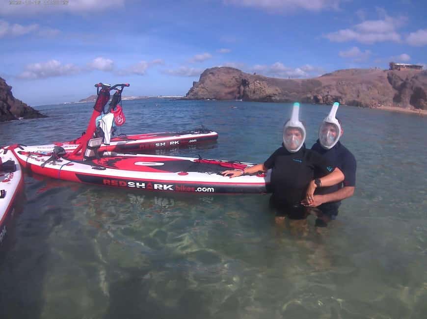 Lanzarote: Electric Paddle Surf and Snorkel Excursion at Papagayo Beach - A simple snack on the beach