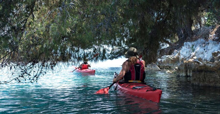 Lefkada: Full Day Sea Kayaking Tour - Meganisi feels quieter from the water