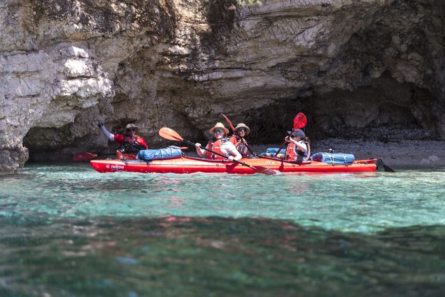 Lefkada: Full Day Sea Kayaking Tour - Madouri closes the route with pines and poetry