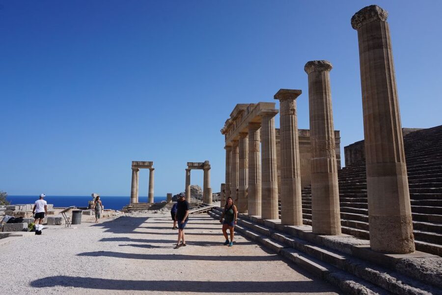 Lindos: Sea Kayaking & Acropolis of Lindos Tour with Lunch - Walking through Lindos to the Acropolis