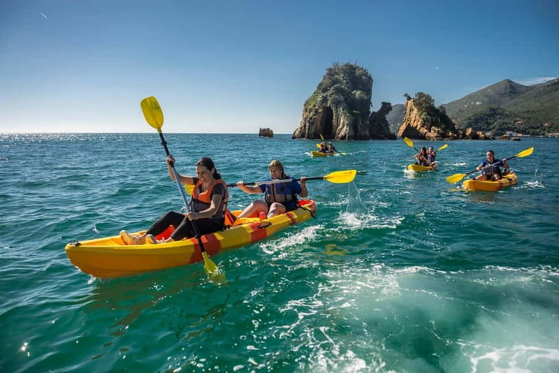 Lisbon: Kayak Tour Arrábida Natural Park, Setubal, Sesimbra - What happens during the three-hour outing