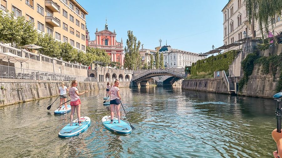 Ljubljana: Stand-Up Paddle Boarding Tour - SUP games, yoga poses, and time to slow down