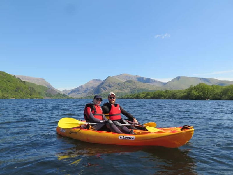 Llanberis: Llyn Padarn Kayak Rental with Equipment - Practicing in the small lagoon