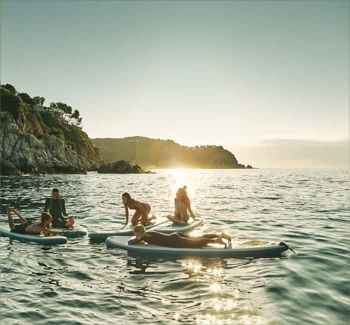 Lloret de Mar: Sunrise Paddle Board Ride with Instructor - Finding the yellow hut at Fenals Beach