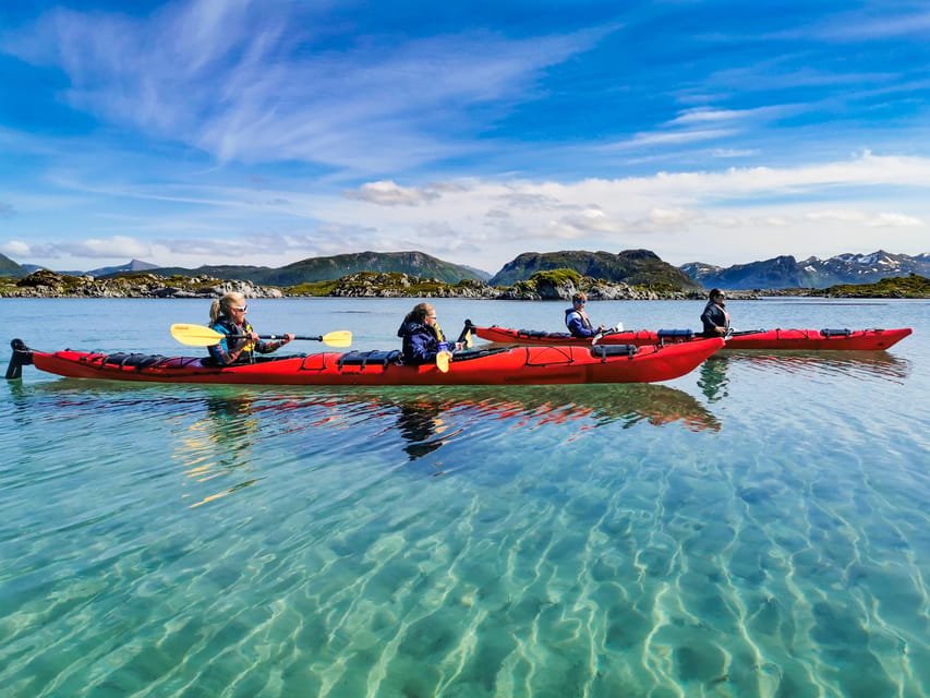 Lofoten: Full Day Combo tour, (kayaking and rappelling) - Paddling back without repeating the route