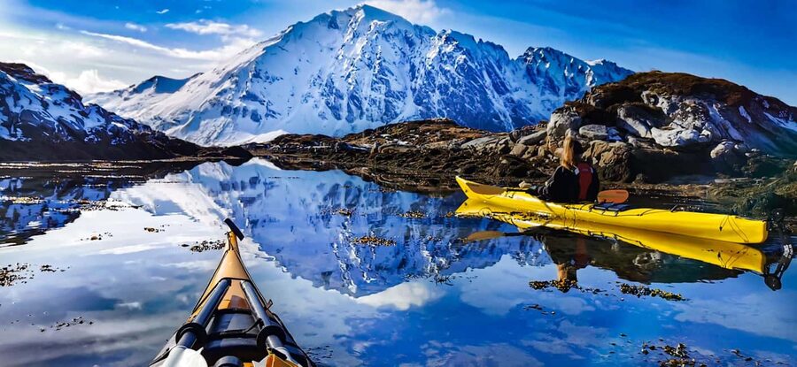 Lofoten: Half-Day Winter Kayak Adventure - Paddling around Eggum’s frozen islands