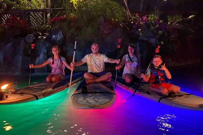 Lunar Legends Night Stand up Paddle Kayak Water Experience - Entering the center after dark