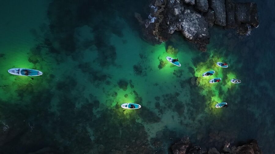 LUZ Sunset in SUP with Aperitif and light show - Gear, comfort, and practical limits