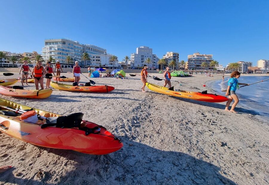 Mallorca: Kayak Sunset Tour from Ca'n Pastilla Beach - The paddle out and the changing sky