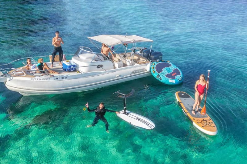 Mallorca: Private Watersports Boat. LUNCH Drinks SUP, Tubing - Palmanova, Magaluf, and the donut ride