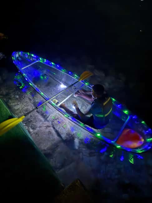 Malta: Illuminated Night Kayak Tour - Glow In The Dark - Munxar Window Sea Cave after dark