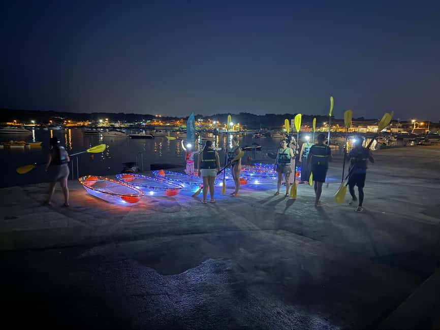 Malta: Illuminated Night Kayak Tour - Glow In The Dark - Paddling beneath the lights