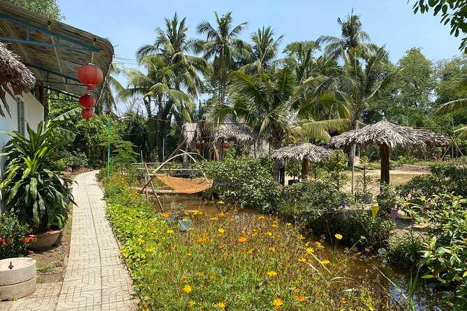 Mekong Delta Nature Cano-Kayak-Cycling & Fishing Private Day Trip - Cycling through rice fields to Xom Trau Pagoda