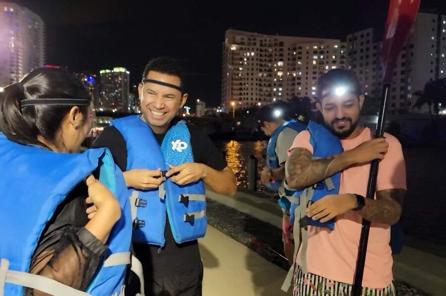 Miami: Guided LED-Lit Kayak Night Tour - Drinks, music, and a friendly group mood
