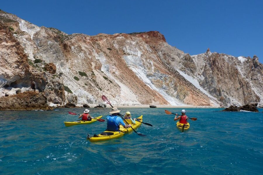Milos: Guided Kayaking Trip with Snorkelling & Lunch - What to bring for a hot day at sea