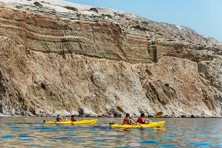 Milos: Tsigrado and Gerakas Beach Kayaking Tour - Tsigrado Beach: swim, snorkel, and explore