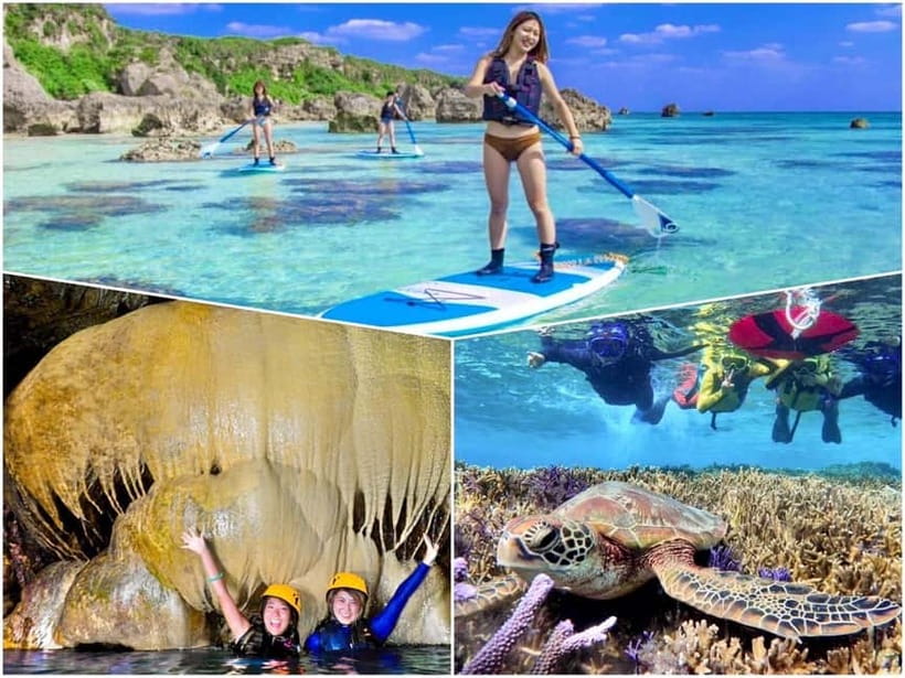 Miyako island: 3 sets! Snorkeling/Limestone Caving/Beach SUP - Starting at Imgya Marine Garden