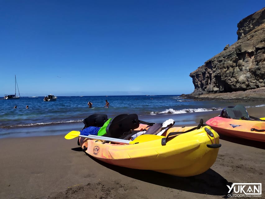 Mogán: Guided Kayak to Caves and Snorkeling Tour - What the four hours feel like