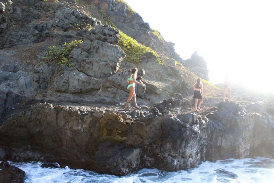 Mokulua Islands Self-Guided Kayak Adventure - Swimming at Queens Bath