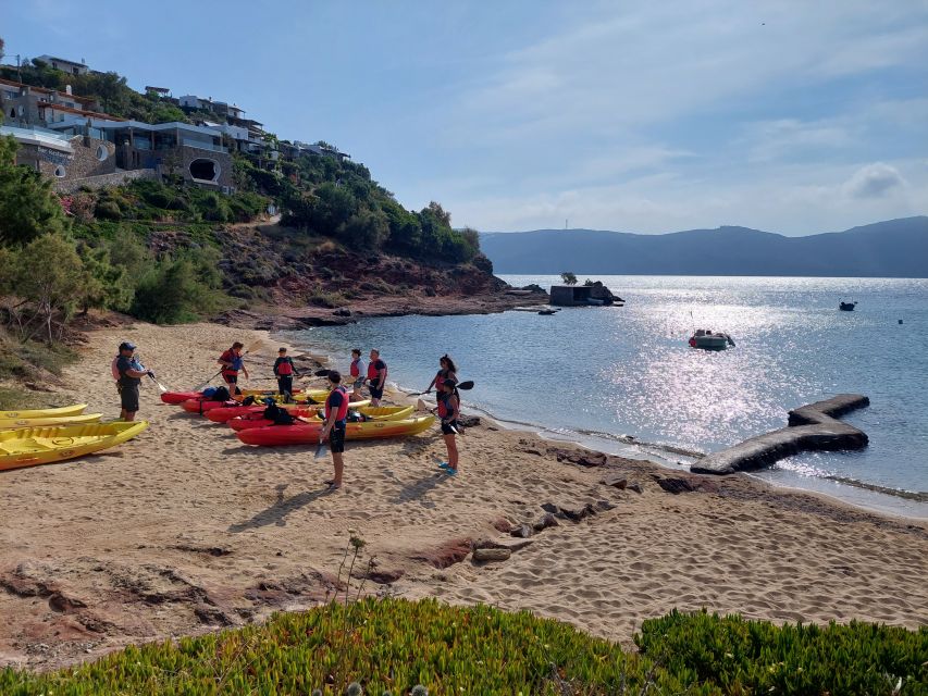 Mykonos: Secluded Bays Sea Kayaking Tour with GoPro Photos - The paddle toward Agios Sostis