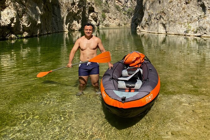 Natural Canyon Sup and Canoe Experience in Antalya - Swimming beside the rocks and waterfall