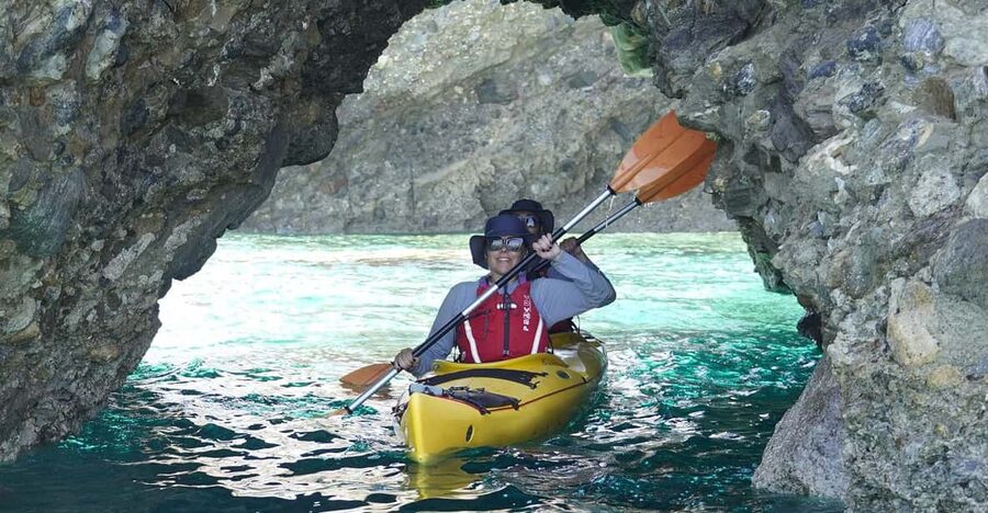 Naxos: Kampos Farm Sea Kayak Tour with Snorkeling & Picnic - Getting ready for a 12-kilometer sea kayak route