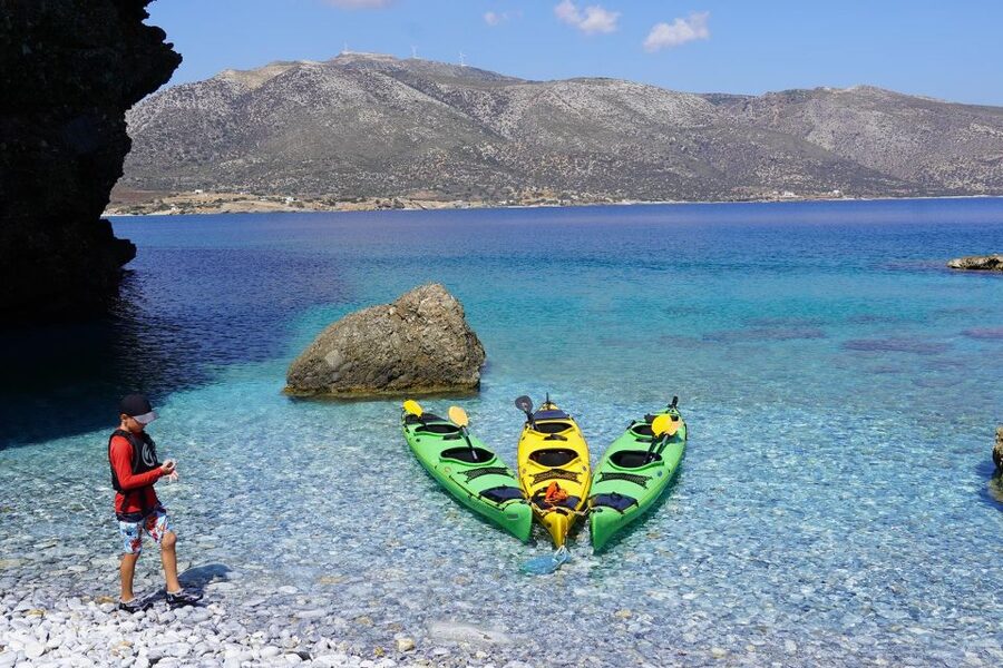 Naxos: Moutsouna Caves Sea Kayak Tour, Snorkeling & Picnic - Quiet beaches, snorkeling, and optional cliff jumping