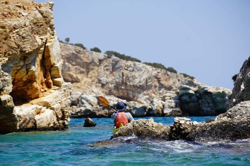 Naxos: Rina Cave Sea Kayak Tour with Snorkeling and Picnic - Learning to paddle at a relaxed pace