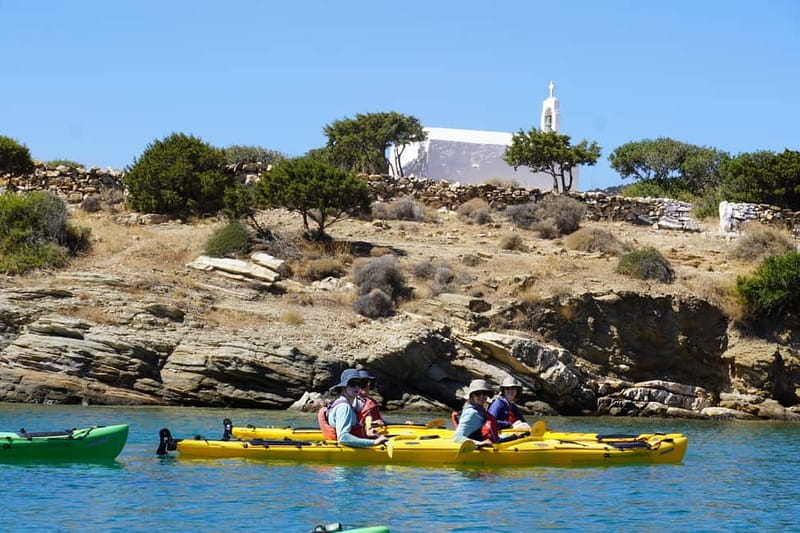 Naxos: Rina Cave Sea Kayak Tour with Snorkeling and Picnic - Following the coast toward the cave