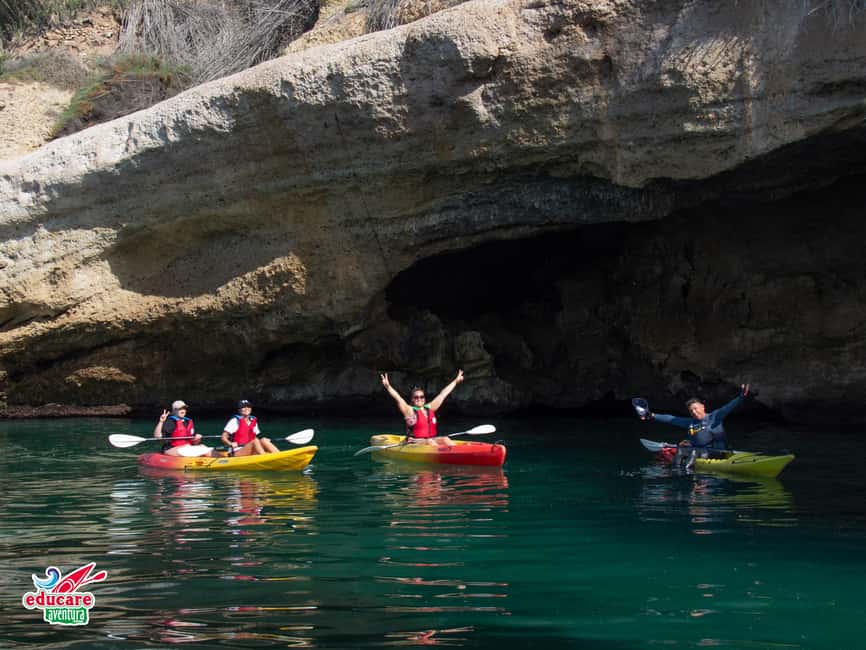 Nerja: Free kayaking route (without a tour guide). 2.5-hour tour. Nerja-Maro Waterfall. - Choosing between a single, double, or guided kayak