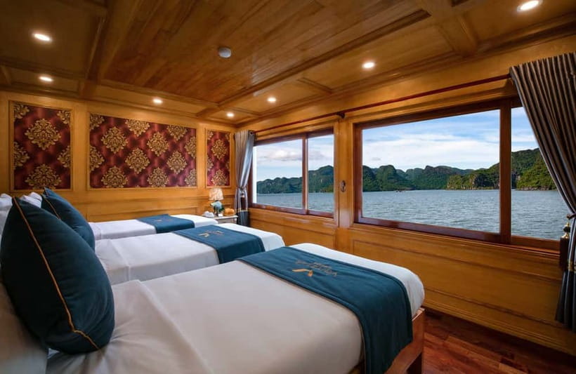 Ninh Binh: Lan Ha Bay 2D 1N cruises- bike tour, kayak, meals - Sunset, spring rolls, and a relaxed evening onboard