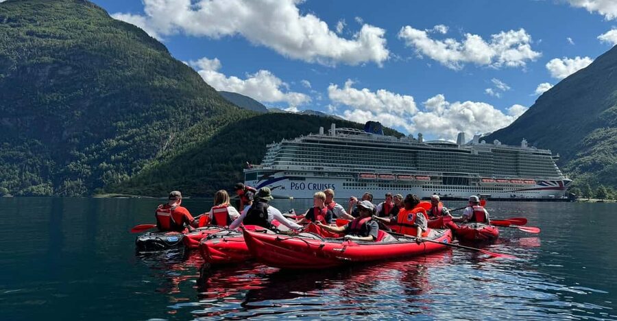 Olden: Experience Beginner-friendly Fjord Kayaking - What the fjord looks like in sun, rain, and changing weather